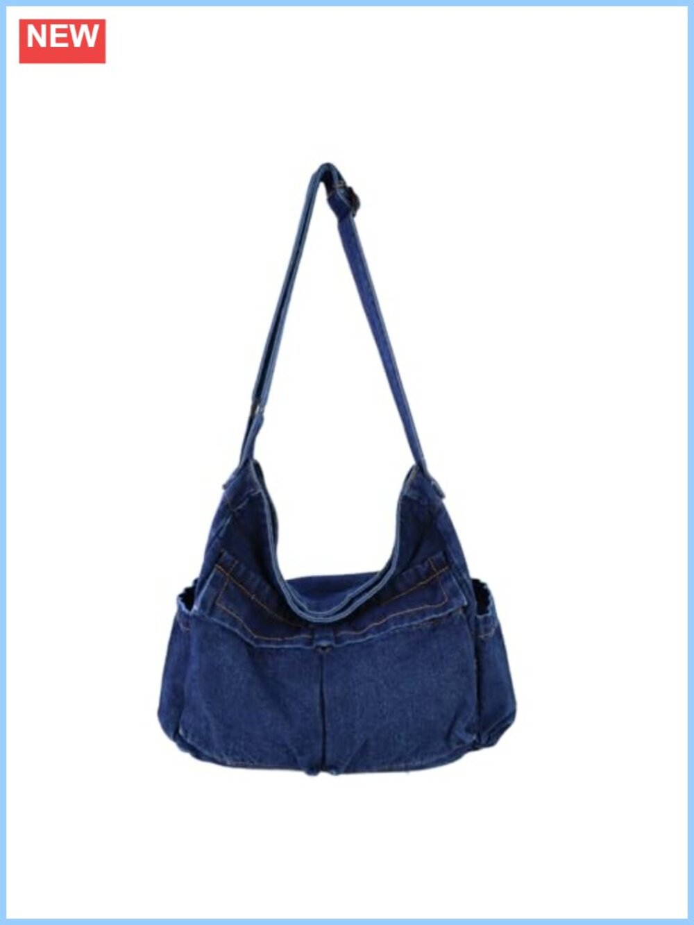 Denim Shoulder Bag for Women Large Canvas Crossbody Hobo Purse